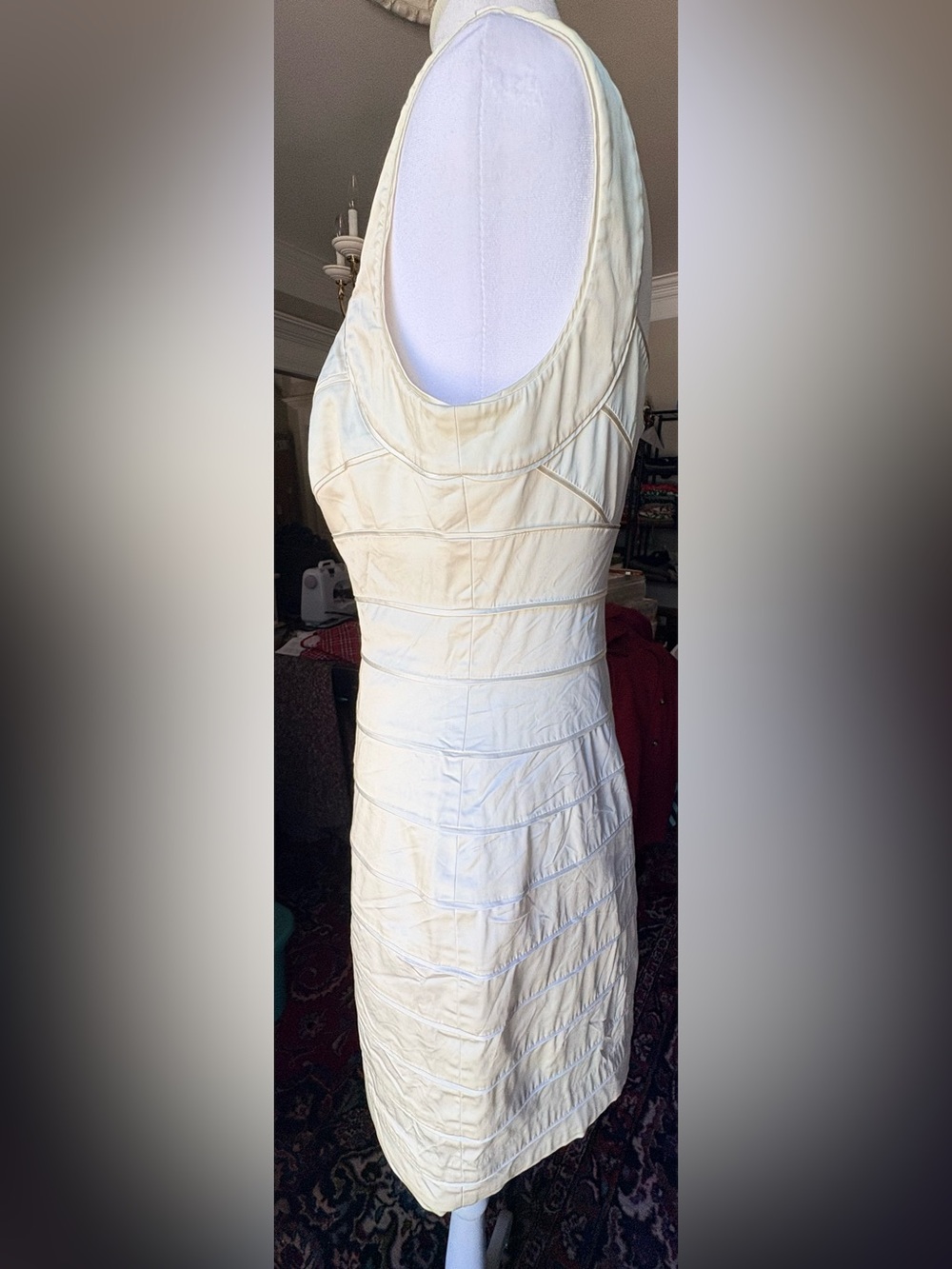 Lauren Ralph Lauren Cream Tiered Cocktail Dress - Picture 6 of 8